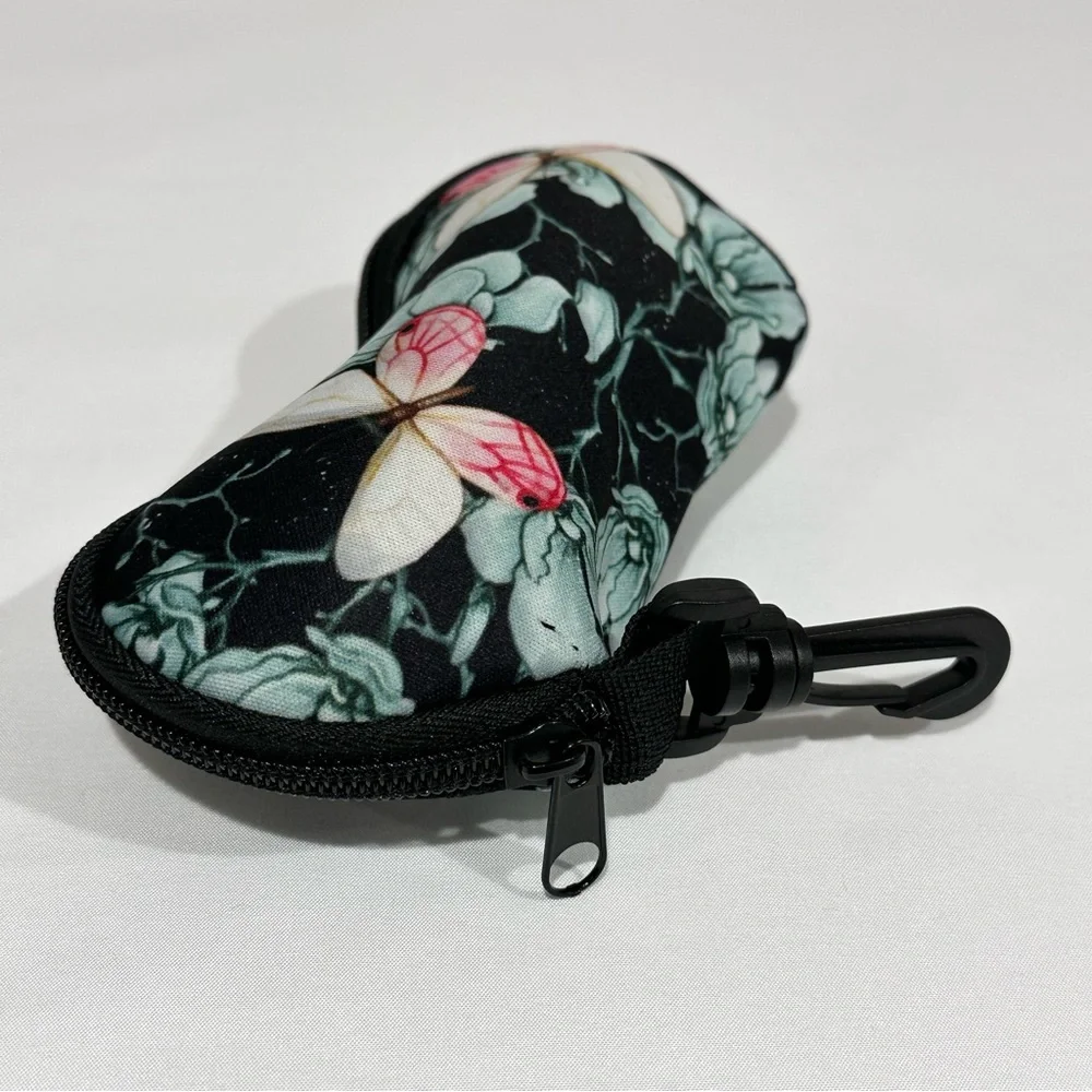 Soft Glasses Case with Butterfly Print